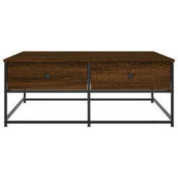 Vidaxl Coffee Table Brown Oak 100X99X40 Cm Engineered Wood - thumbnail 6