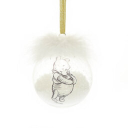 Widdop Set Of 2 Winnie The Pooh Feather Christmas Baubles - thumbnail 2