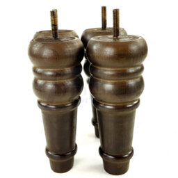 L&F 4 Replacement Furniture Feet Antique Brown Turned Wooden Legs 165mm High Settee Chairs Sofas Footstools M10 (10mm) Tsp2071 - thumbnail 4