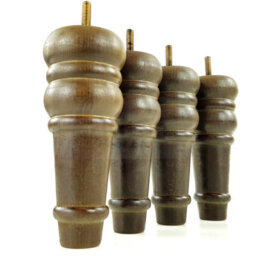 L&F 4 Replacement Furniture Feet Antique Brown Turned Wooden Legs 165mm High Settee Chairs Sofas Footstools M10 (10mm) Tsp2071 - thumbnail 6