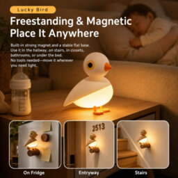 Amorly Bird Night Light With Motion Sensor, Rechargeable Magnetic Wall Lamp Brown Rechargeable Cordless Design For Flexible Nighttime Use - thumbnail 6
