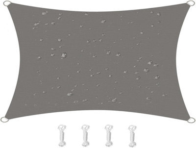 Grey 2X4M Rectangular Shade Sail Waterproof Uv Resistant - image 1