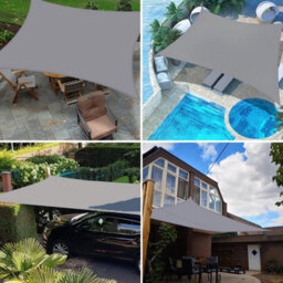 Grey 2X4M Rectangular Shade Sail Waterproof Uv Resistant - thumbnail 6