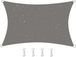 Grey 2X4M Rectangular Shade Sail Waterproof Uv Resistant - thumbnail 1