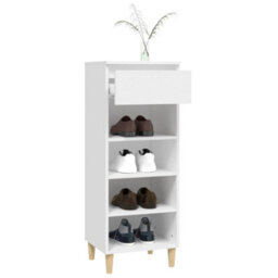 Berkfield Shoe Cabinet White 40X36X105 Cm Engineered Wood - thumbnail 7
