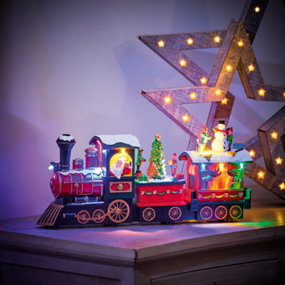 Premier Decorations Limited Led Plastic & Resin Train Illuminated Christmas Decoration, (H)380mm - image 1