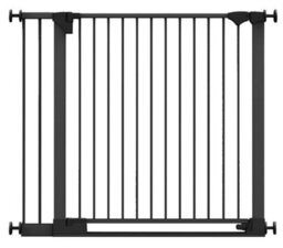 Safetots Safestep Gate, Black, 110Cm - 117Cm, Extra Low Walkthough, 81Cm Extra Wide Doorway, Extra Wide Baby Gate - thumbnail 1