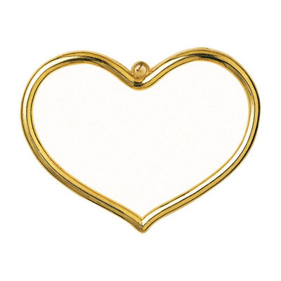 Groves Of Thames Shaped Frames Heart - Frame: Plastic: Heart Shaped: 8 X 5Cm: Gold - Vervaco - image 1