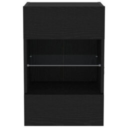 Berkfield Modern Led Tv Cabinet 2 Pcs Black Oak 40X30X60,5Cm Cm Engineered Wood - thumbnail 9