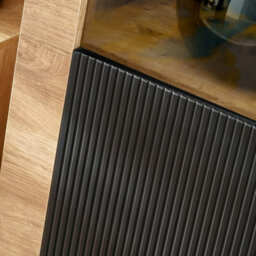 Arte Aron Display Sideboard Cabinet W160Cm X H93Cm X D40Cm - Oak Ribbeck & Black Curated Storage - thumbnail 2