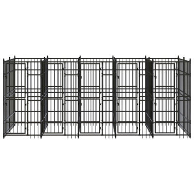 Berkfield Durable Outdoor Dog Kennel Steel 9.22 M2 - image 1