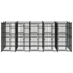 Berkfield Durable Outdoor Dog Kennel Steel 9.22 M2 - thumbnail 1