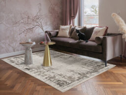 Mayfair Living Room Area Rug Metallic Sheen Contemporary Modern Croc Design - Grey 120Cm X 170Cm - thumbnail 1