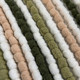 Allure Bath Fashions Striped Chunky Bobble Pedestal Mat - Green - thumbnail 2