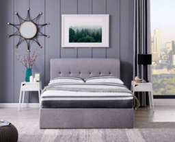 Flintshire Furniture Carmel Double 4Ft 6 Grey End Opening Ottoman Bed - thumbnail 3