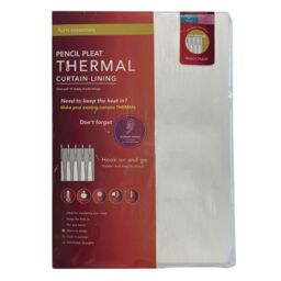 Furn. Thermal Pencil Pleat Curtain Lining Pair, (L) 112Cm X (W) 124Cm - thumbnail 8