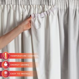 Furn. Thermal Pencil Pleat Curtain Lining Pair, (L) 112Cm X (W) 124Cm - thumbnail 6