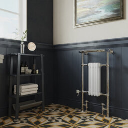 Uk Radiators 1239Btu H963mm X W493mm White Traditional Standard Column Dual Fuel Heated Towel Rail Arundel - thumbnail 2