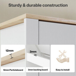 White Narrow Shoe Cabinet With Flip Drawers - thumbnail 4