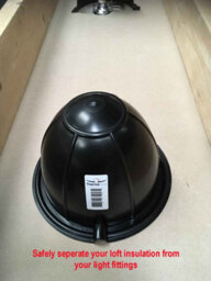 Thermahood Downlight Guard Loft Insulation Light Fitting Cover - Round Th001 - Pack Of 6 - thumbnail 2