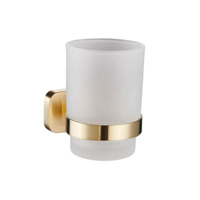 Aquarius Auro Single Tumbler Holder Brushed Brass Aqau52448 - image 1