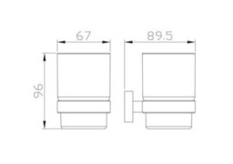 Aquarius Auro Single Tumbler Holder Brushed Brass Aqau52448 - thumbnail 2