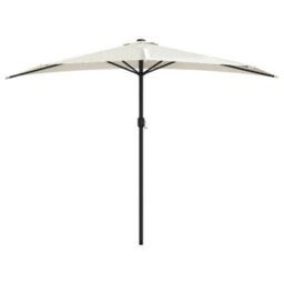 Berkfield Balcony Parasol With Aluminium Pole Sand 300X150 Cm Half - thumbnail 3