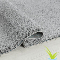 Wadan Modern Shaggy Rug 5Cm Thick Soft Pile, Nonslip Washable Area Rug, Soft Touch Carpet, Silver, 60 X 110Cm - thumbnail 2