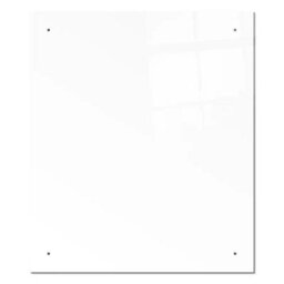 60 X 50Cm White Glass Kitchen Splashback Splatter Screen Pre Drilled Holes Wall Hanging Fixings Included - thumbnail 2