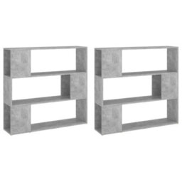 Berkfield Book Cabinet Room Divider Concrete Grey 100X24X188 Cm - thumbnail 7