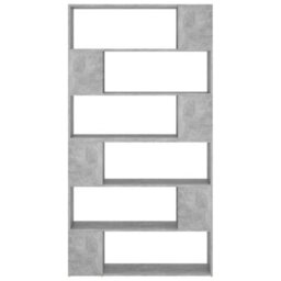 Berkfield Book Cabinet Room Divider Concrete Grey 100X24X188 Cm - thumbnail 5