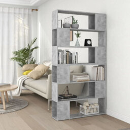 Berkfield Book Cabinet Room Divider Concrete Grey 100X24X188 Cm
