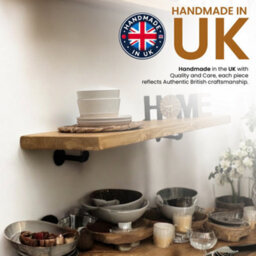 MKGT Rustic Breakfast Bar 30Cm Kitchen Shelf Coffee Pub Table (Rustic Pine, 120Cm Long) - thumbnail 2