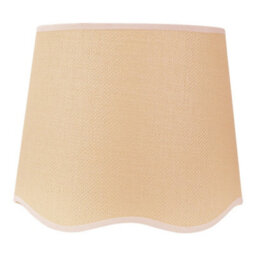 Valuelights Dutton Natural Fabric White Trim Scallop Edge Ceiling Floor Table Large Lamp Shade (D)35Cm - thumbnail 3