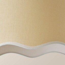 Valuelights Dutton Natural Fabric White Trim Scallop Edge Ceiling Floor Table Large Lamp Shade (D)35Cm - thumbnail 5