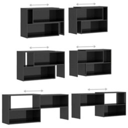 Berkfield Tv Cabinet High Gloss Grey 149X30X52 Cm Engineered Wood - thumbnail 6
