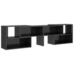 Berkfield Tv Cabinet High Gloss Grey 149X30X52 Cm Engineered Wood - thumbnail 2