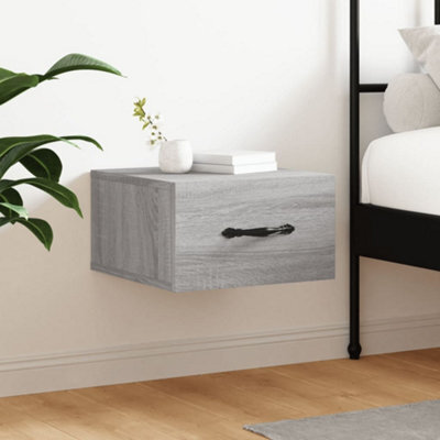 Berkfield Wall-Mounted Bedside Cabinet Grey Sonoma 35X35X20 Cm - image 1