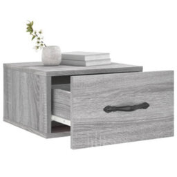 Berkfield Wall-Mounted Bedside Cabinet Grey Sonoma 35X35X20 Cm - thumbnail 4