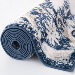 The Rugs Montana Navy Cream Oriental Area Rug And Runner Soft Durable Pet Friendly Easy To Clean Living Room Bedroom 4020 - thumbnail 4