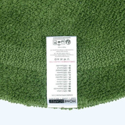 Homescapes Luxury Reversible Round Bath Mat - Fern Green - thumbnail 3