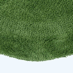 Homescapes Luxury Reversible Round Bath Mat - Fern Green - thumbnail 2