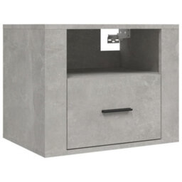 Berkfield Wall-Mounted Bedside Cabinets 2 Pcs Concrete Grey 50X36X40 Cm - thumbnail 5