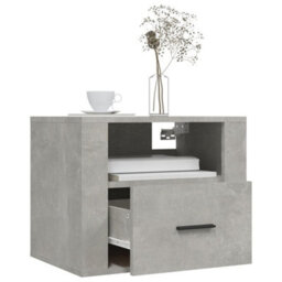 Berkfield Wall-Mounted Bedside Cabinets 2 Pcs Concrete Grey 50X36X40 Cm - thumbnail 4