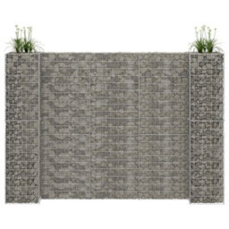 Berkfield H-Shaped Gabion Planter Steel Wire 260X40X200 Cm - thumbnail 1