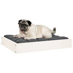 Berkfield Dog Bed White 61.5X49X9 Cm Solid Wood Pine - thumbnail 6