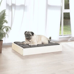 Berkfield Dog Bed White 61.5X49X9 Cm Solid Wood Pine - thumbnail 5