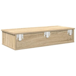 Berkfield Durable Wall Shelf With Drawers Sonoma Oak 80X31X17 Cm Engineered Wood - thumbnail 6
