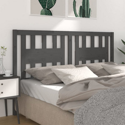 Berkfield Headboard Grey 166X4X100 Cm Solid Wood Pine - image 1