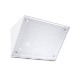 Luminosa Lighting Luminosa Curie Glass 1 Light Outdoor Wall Light White Ip65, E27